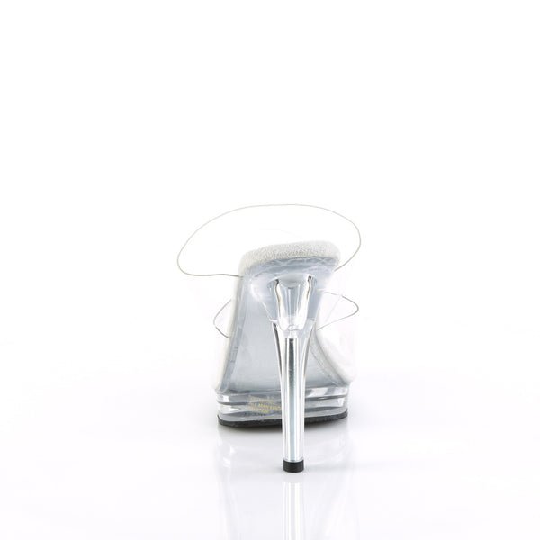 GLORY-502 High Heels Pantoletten - Transparent | Fabulicious