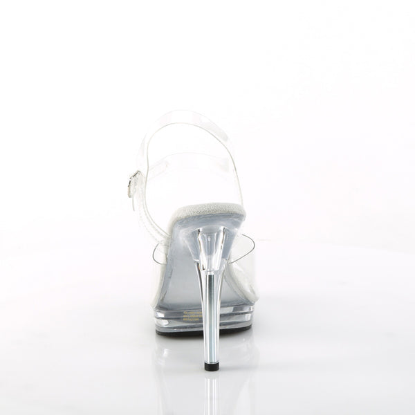 GLORY-508 High Heels Sandaletten - Transparent von Fabulicious – Ansicht 4