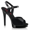 GLORY-509 High Heels Sandaletten - Lack Schwarz | Fabulicious