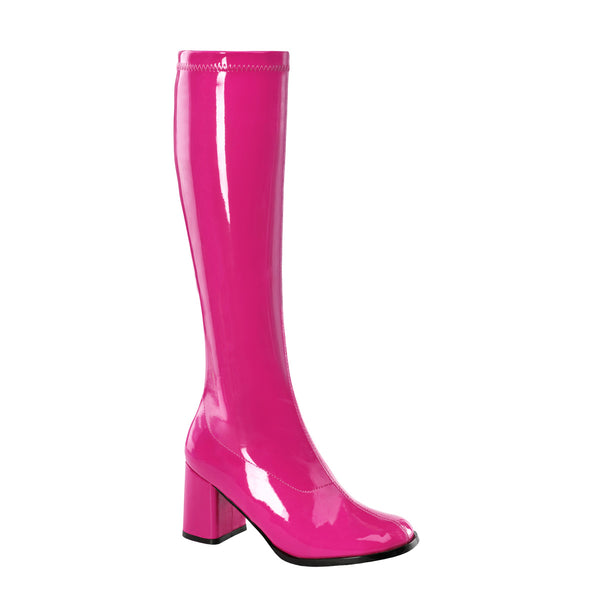 GOGO-300 Stiefel Lack Hot Pink von Funtasma
