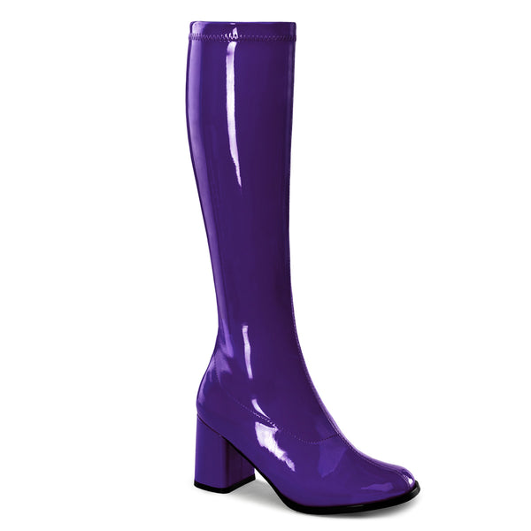 GOGO-300 Stiefel Lack Lila von Funtasma