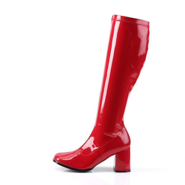GOGO-300 Stiefel Rot Lack von Funtasma – Ansicht 3