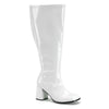 GOGO-300X Weitschaft Stiefel Weiß Lack von Funtasma