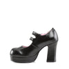 GOTHIKA-09 Plateau Pump Mary Janes schwarz matt | DemoniaCult