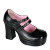 GOTHIKA-09 Plateau Pump Mary Janes schwarz matt | DemoniaCult