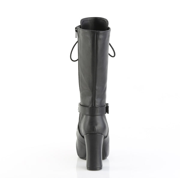 GOTHIKA-152 Plateau Stiefel Schwarz Matt von DemoniaCult – Ansicht 4