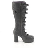 GOTHIKA-160 Plateau Stiefel Schwarz Matt von DemoniaCult – Ansicht 5