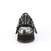 GRAVEDIGGER-03 Plateau Schuh schwarz Schnallen und Nieten Gothic | DemoniaCult