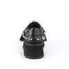 GRAVEDIGGER-03 Plateau Schuh schwarz Schnallen und Nieten Gothic | DemoniaCult