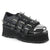 GRAVEDIGGER-03 Plateau Schuh schwarz Schnallen und Nieten Gothic | DemoniaCult