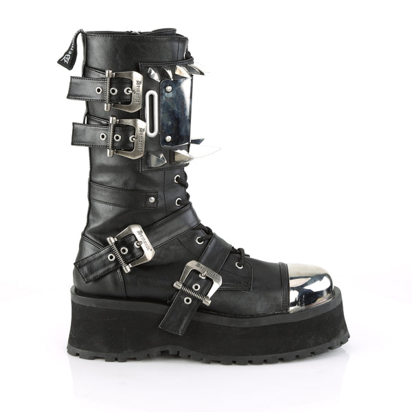 GRAVEDIGGER-250 Plateau Stiefel schwarz Schnallen Nieten von DemoniaCult – Ansicht 5