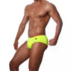Gelber sexy Badeslip mit reflektierenden Details von TOF Paris – Ansicht 4