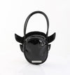 HB-112 Handtasche Teufelskopf Schwarz/Rot Lack von DemoniaCult – Ansicht 4
