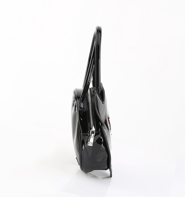 HB-112 Handtasche Teufelskopf Schwarz/Rot Lack von DemoniaCult – Ansicht 5