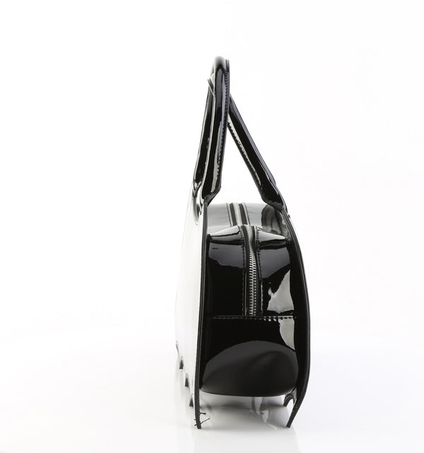HB-115 Handtasche Fledermaus Schwarz Lack von DemoniaCult – Ansicht 5