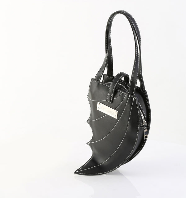 HB-215 Handtasche Fledermausflügel Schwarz von DemoniaCult – Ansicht 4