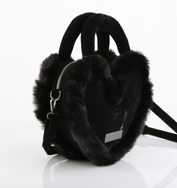 HB-631 Handtasche Herz Schwarz von DemoniaCult – Ansicht 4