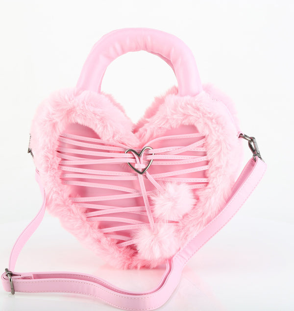 HB-631 Handtasche Herz Rosa von DemoniaCult – Ansicht 2