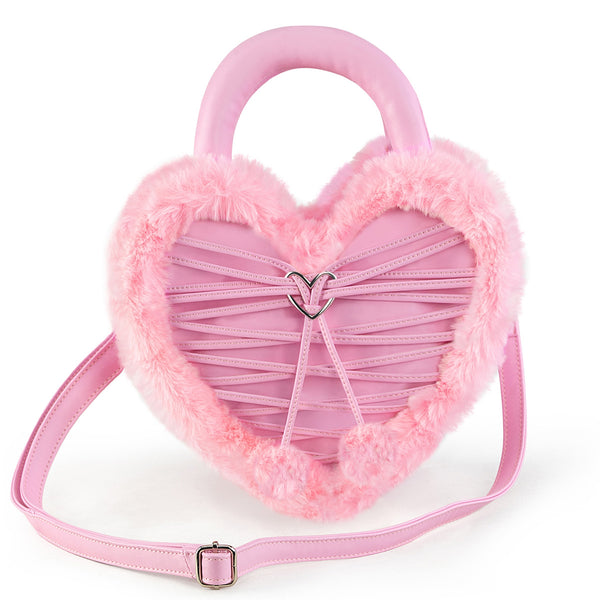HB-631 Handtasche Herz Rosa von DemoniaCult