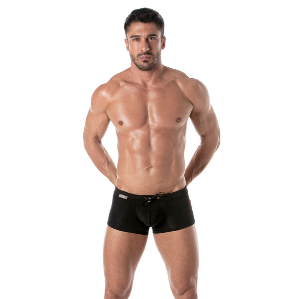 Herren Badeboxer, Schwarz - Slim Fit, Elegant & Komfortabel | TOF Paris