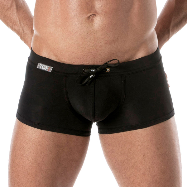 Herren Badeboxer, Schwarz - Slim Fit, Elegant & Komfortabel | TOF Paris