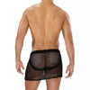 Schwarzer revolutionärer Jockskirt mit integriertem String von TOF Paris – Ansicht 8