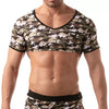 Crop Top mit Raglanärmeln Khaki-Camouflage - bequem & figurbetont | TOF Paris