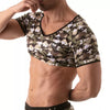 Crop Top mit Raglanärmeln Khaki-Camouflage - bequem & figurbetont | TOF Paris