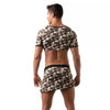 Crop Top mit Raglanärmeln Khaki-Camouflage - bequem & figurbetont | TOF Paris