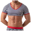 Blaues Iconic Sailor-Crop-Top von TOF Paris