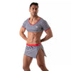 Blaues Iconic Sailor-Crop-Top von TOF Paris – Ansicht 5