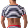 Blaues Iconic Sailor-Crop-Top von TOF Paris – Ansicht 2