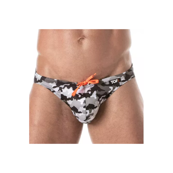 Grauer Iconic Swim-Slip von TOF Paris