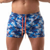 Blaue Camouflage Swim Shorts im sportlichen Beach Look | TOF Paris