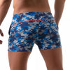 Blaue Camouflage Swim Shorts im sportlichen Beach Look von TOF Paris – Ansicht 2