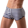 Marineblaue Sailor Sunga Badehose im klassischen Streifenlook von TOF Paris – Ansicht 2
