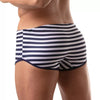 Marineblaue Sailor Sunga Badehose im klassischen Streifenlook von TOF Paris – Ansicht 3