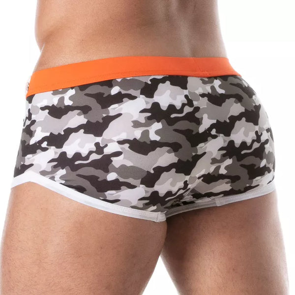 Graue Iconic Swim Camouflage-Boxershorts von TOF Paris – Ansicht 3