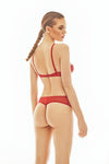 Rotes aufregend verführerisches Body aus feinstem Tüll von Anais apparel – Ansicht 2