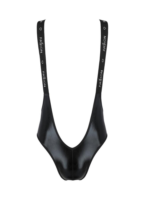 Herren-Body Ouvert mit Gummibändern und Wetlook-Detail von Passion Menswear – Ansicht 7