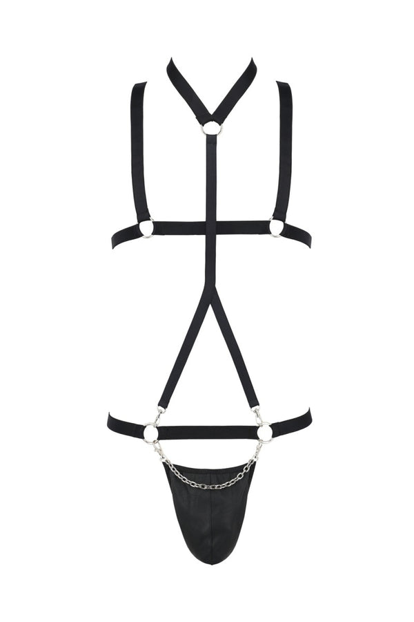 Harness-Set mit Gummibändern und Metallelementen von Passion Menswear – Ansicht 7