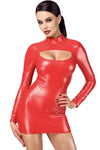 Sexy rotes Bombshell Bodycon Lack Minikleid von Noir Handmade