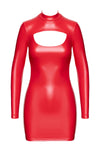 Sexy rotes Bombshell Bodycon Lack Minikleid von Noir Handmade – Ansicht 11