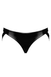 Verführerische schwarze Strappy Panties F393 mit Cutout-Bändern von Noir Handmade – Ansicht 5