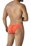 Oranger verlockender Mini Badestring aus transparentem Netzmaterial von CUT4MEN – Ansicht 2