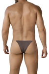 Mokkabraune aufregend maskuline Herren-Badepants mit seitlichem Silikonband von CUT4MEN – Ansicht 2