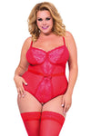Roter verführerischer Body mit bügelunterstützten Cups von Softline – Ansicht 3