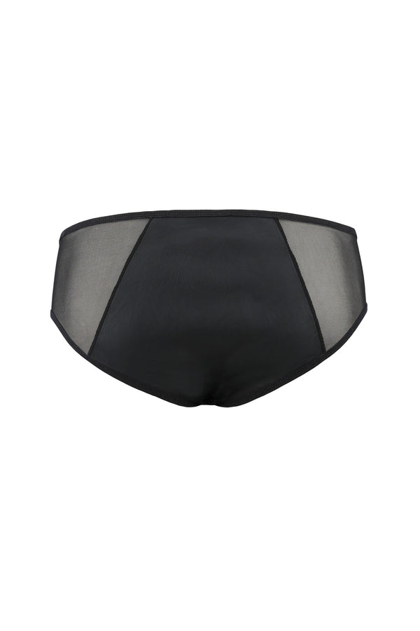 Schwarzer provokanter Slip aus mattem Kunstleder von Passion Menswear – Ansicht 4