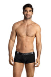 Schwarze verführerische Herren Boxershorts mit glänzendem Finish von Anais for Men