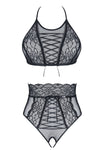 Schwarzes verführerisches Dessous Set mit reizvollen Details von Demoniq – Ansicht 2
